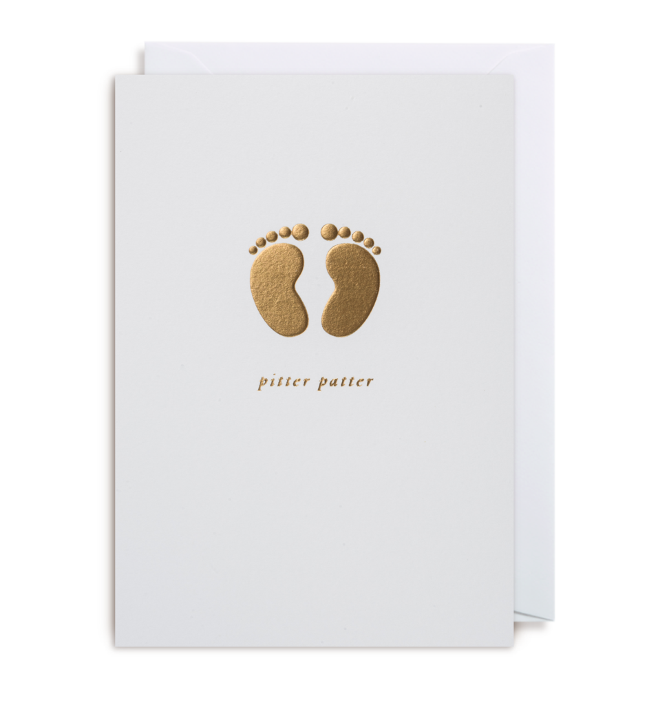 Pitter Patter Foiled Card