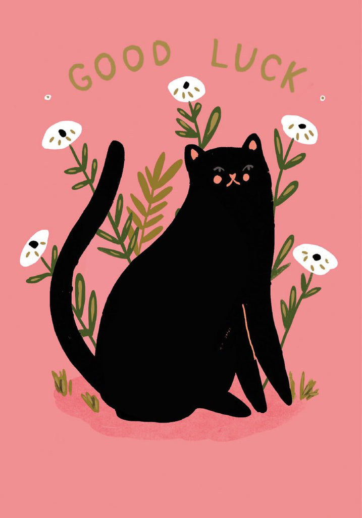 Good Luck Black Cat Card