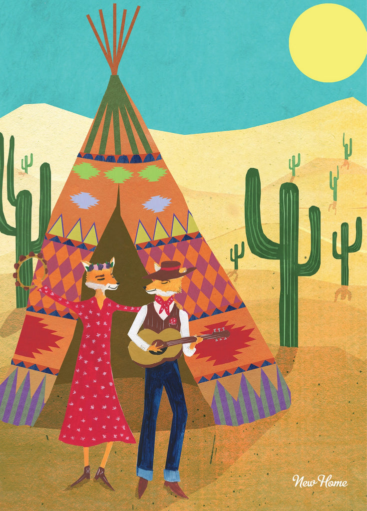 Teepee Fox New Home Card