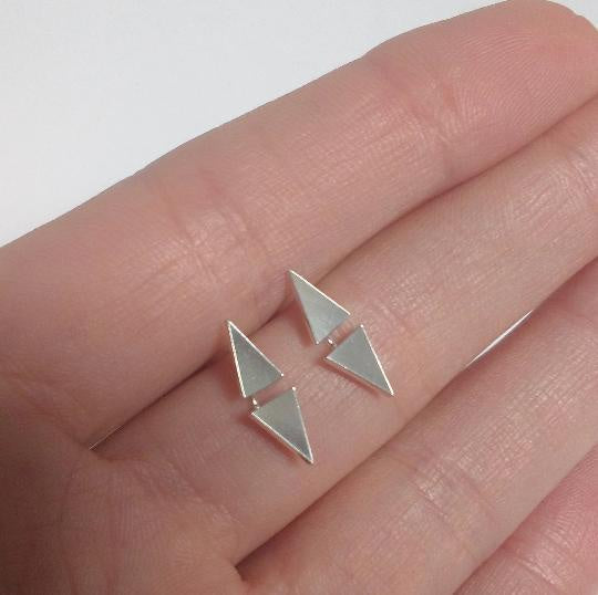 Double Triangle Stud Earrings
