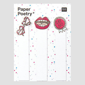 Magical Summer Set of 3 (Glasses/Lips/Rosette) Sticky Note Tabs