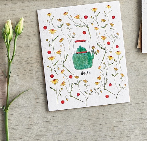 Hello Tea Pot Seed Card