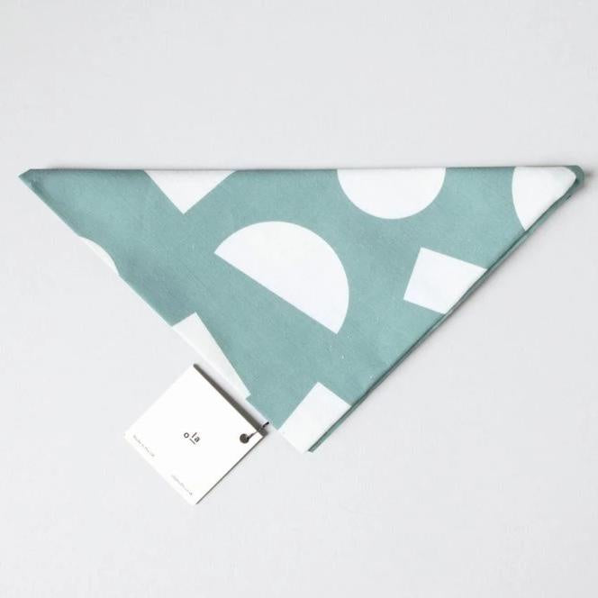 Reusable Cotton Wrap Shapes Print In Turquoise