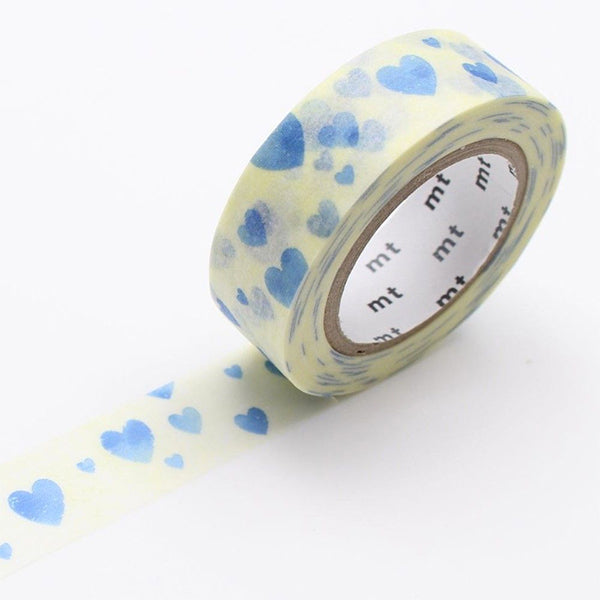 Heart Stamp Blue Washi Tape