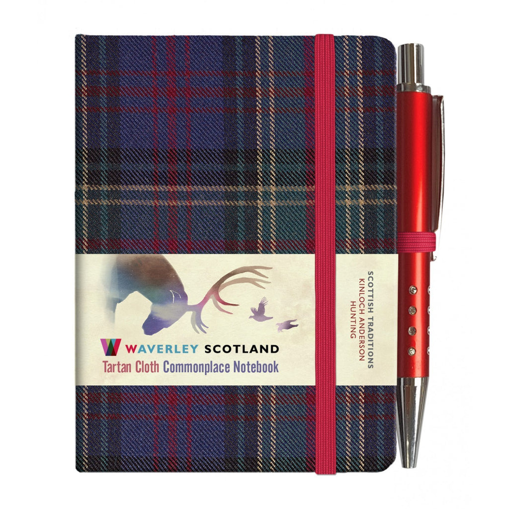 Mini Tartan Notebook with Pen - Hunting