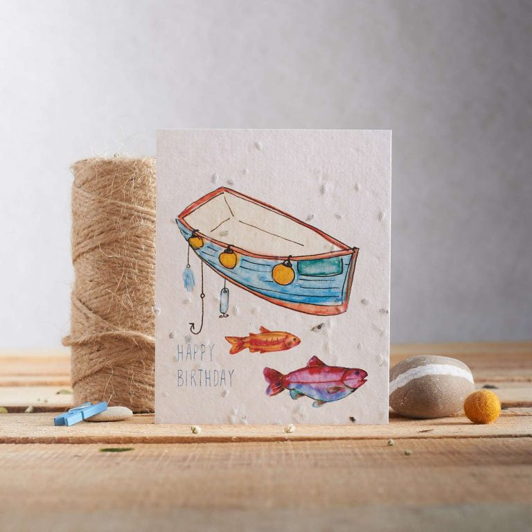 Happy Birthday Fishing Seed Card