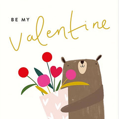 Be My Valentine Bear Card