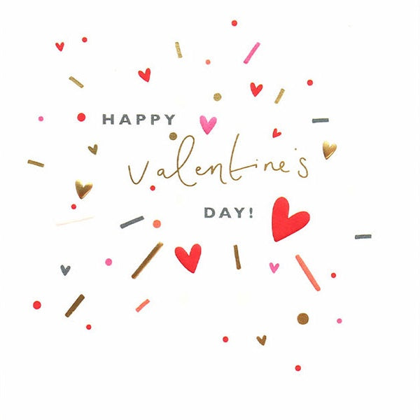 Happy Valentines Day Confetti  Card