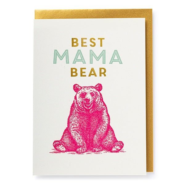 Best Mama Bear Mothers Day Card