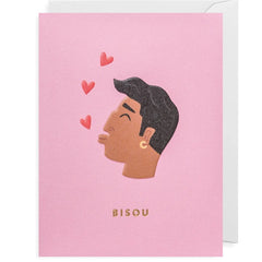 Man Bisou Card by Ruby Taylor