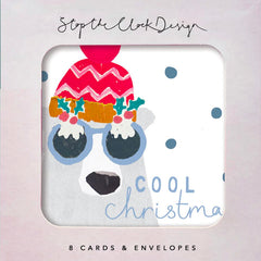 Cool Christmas Polar Bear Card Pack