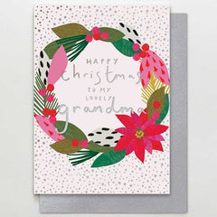 Lovely Grandma Christmas Wreath Card