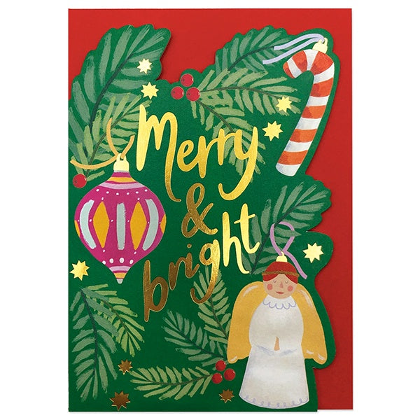 Merry and Bright Decorations Christmas Card