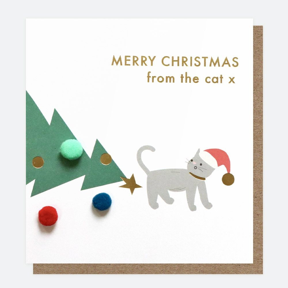 Mini Pom Merry Christmas From The Cat