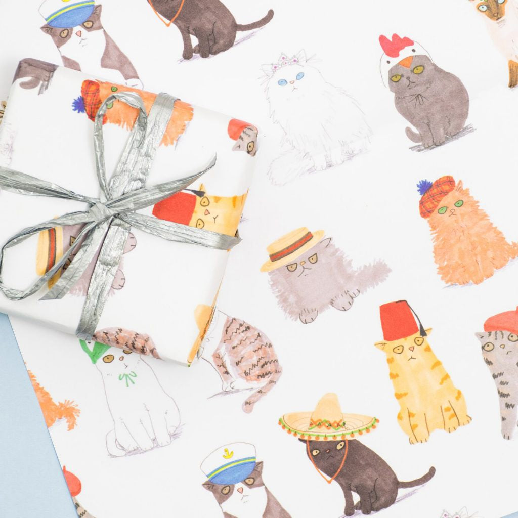 Cats In Hats Sheet Wrap