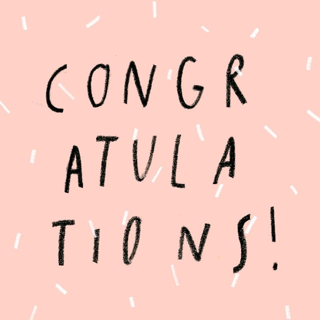 Congratulations Pink Card