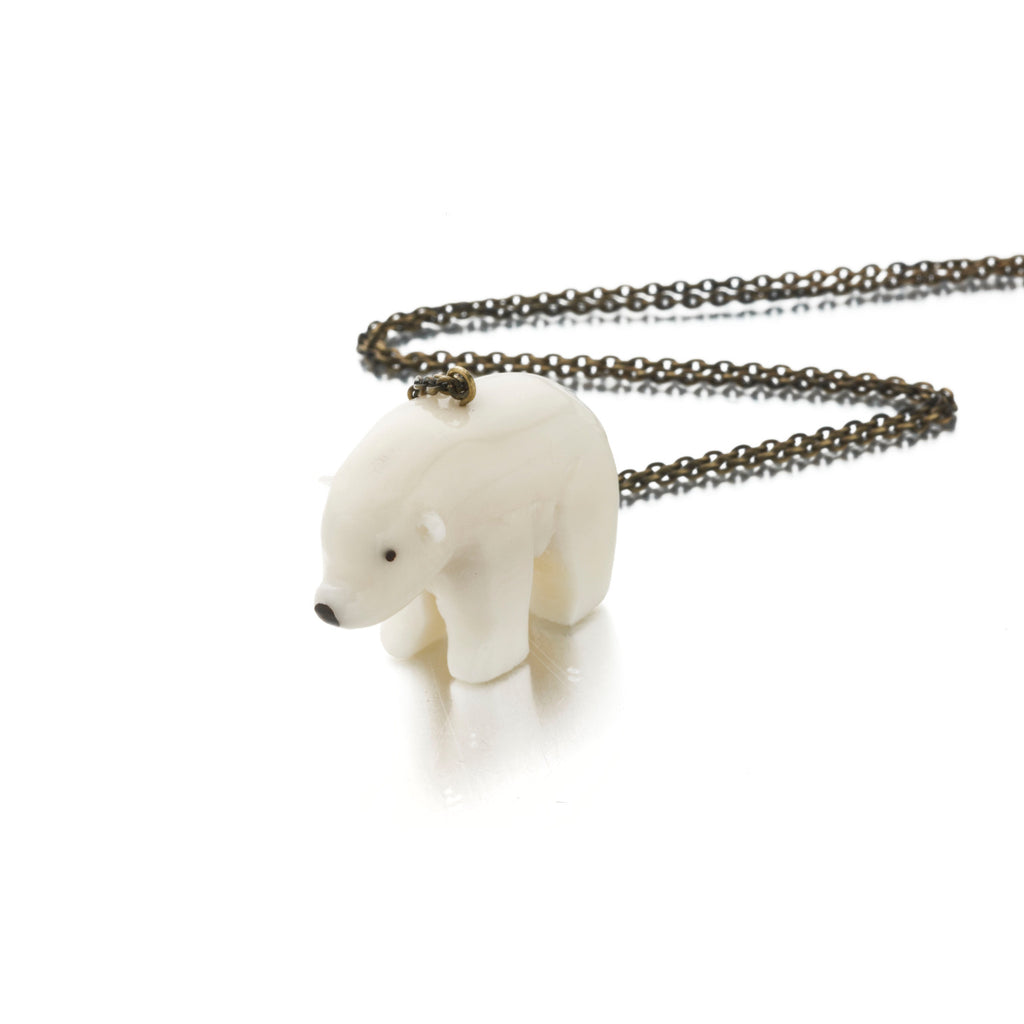 Tagua Polar Bear Pendant