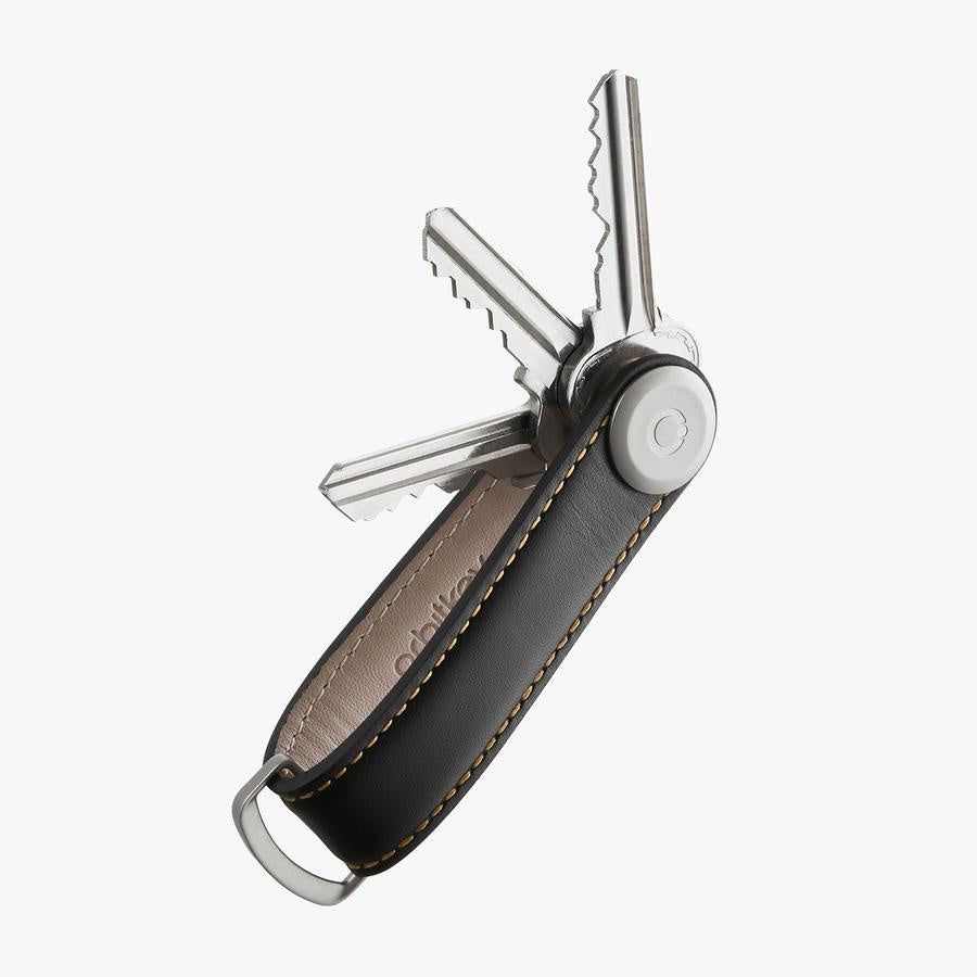 Orbitkey 2.0 Leather Black/Tan Stitching
