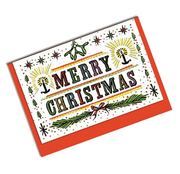 Candles Double-Sided Christmas Card