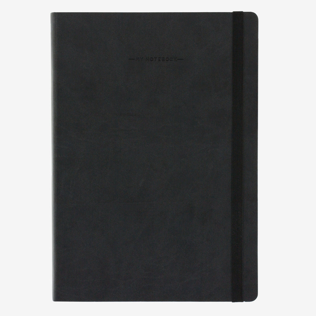 Large Lined Black Notebook