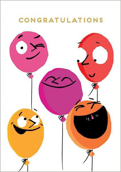 Congratulations Card - Balloons