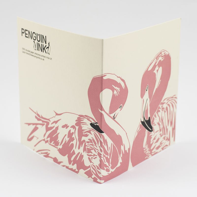 Flamingo Love Letterpress Card
