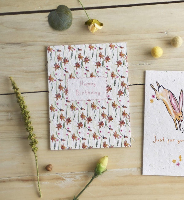Happy Birthday Flowers Seed Card