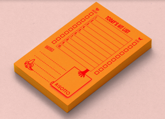 To Do List Orange Risograph