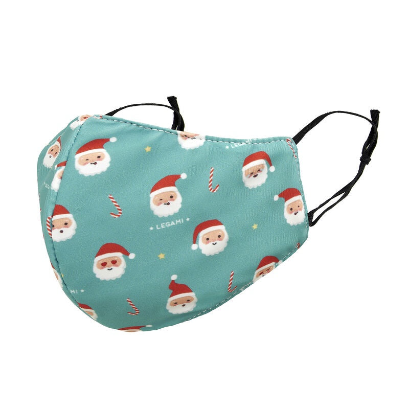 What A Mask! Reusable Face Mask - Santa Emoji Design