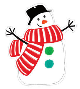 Pom Pom Snowmen Pack of 4 Gift Tag