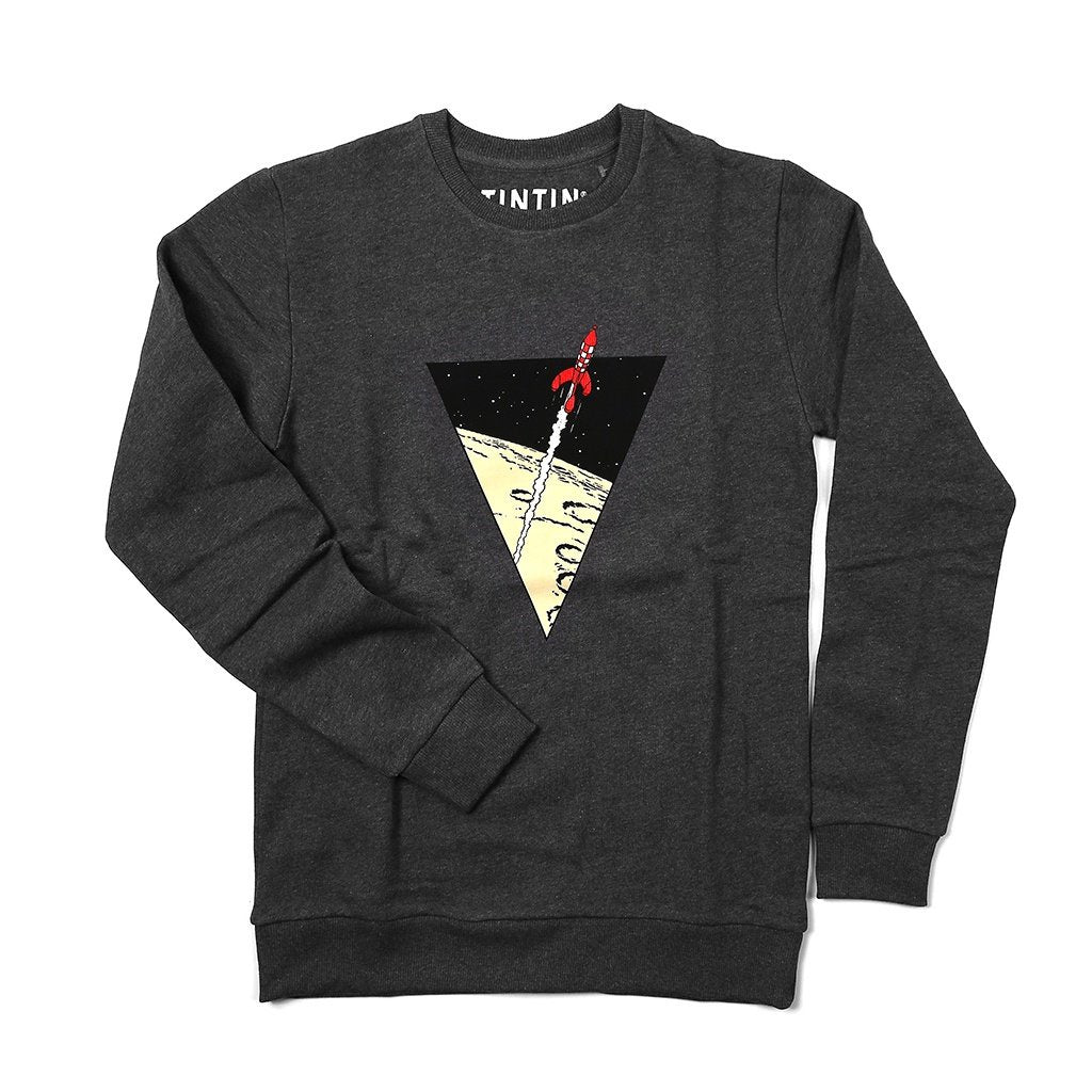 Tintin Rocket Sweatshirt Charcoal Grey