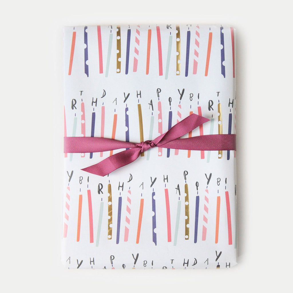 Happy Birthday Candles Sheet Wrap