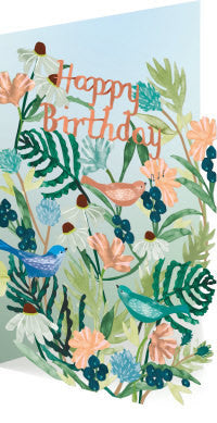Birds Lasercut Birthday Card