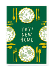 Yay! New Home Dinner Setting Card