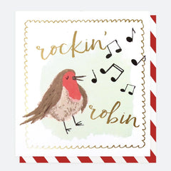 Rockin' Robin Charity Pack of Eight Christmas Cards
