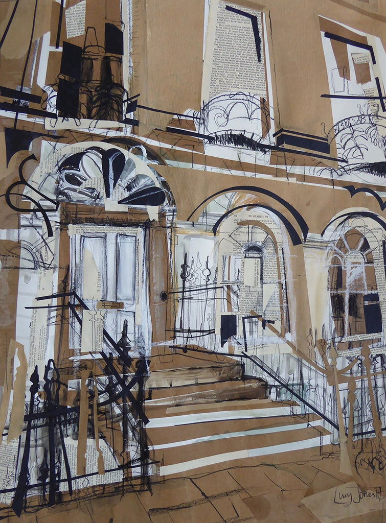 Crescent Doorway Edinburgh Card by Lucy Jones