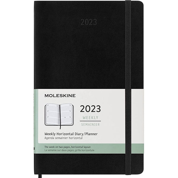 Moleskine 2023 12 Month Weekly  Planner Hardcover Black