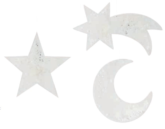 Winter Sky Set of 3 Paper Ornaments