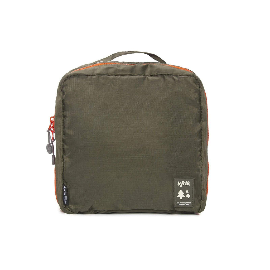 Multi Compartment Washbag Olive And Orange