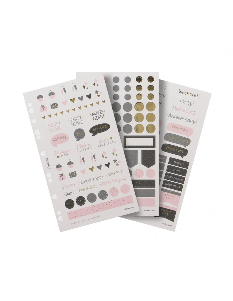 Filofax Rose Quartz Confetti Stickers