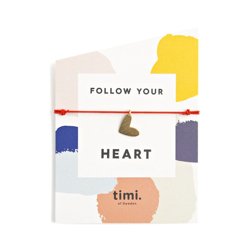 Follow Your Heart Gold Stretch Bracelet