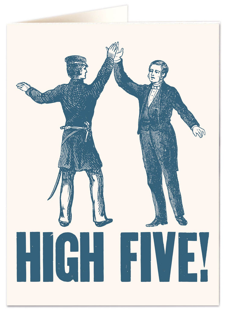 High Five Blank Letterpress Card