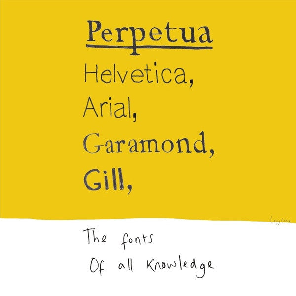 Perpetua and Fonts Blank Card