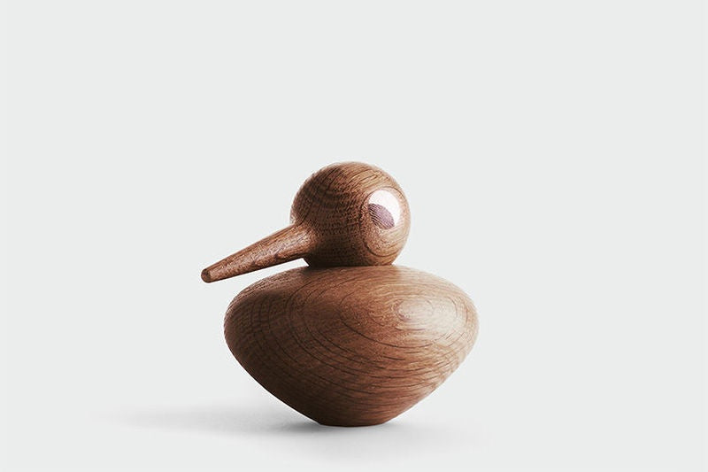 Chubby Smoked Wooden Bird