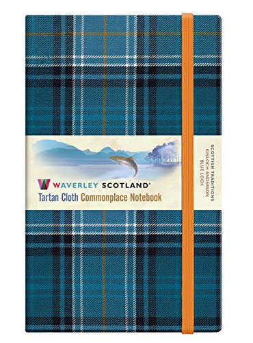 Tartan Cloth Notebook - Blue Loch (Large)