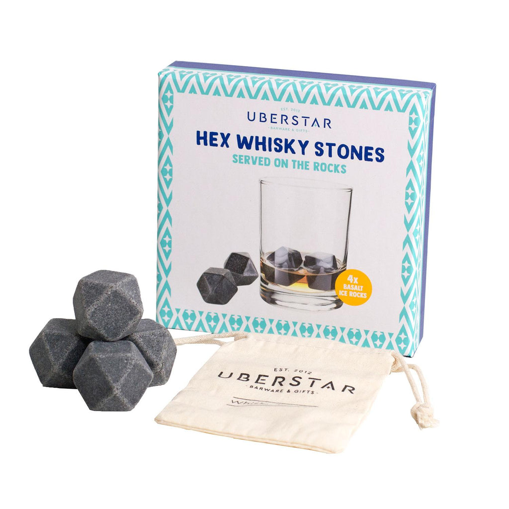 Uberstar Set of 4 Hexagonal Whisky Rocks