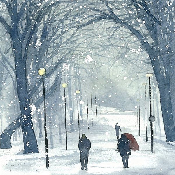 Meadows, Winter Day Card