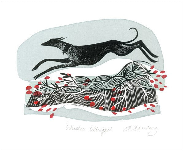 Winter Whippets Blank Card