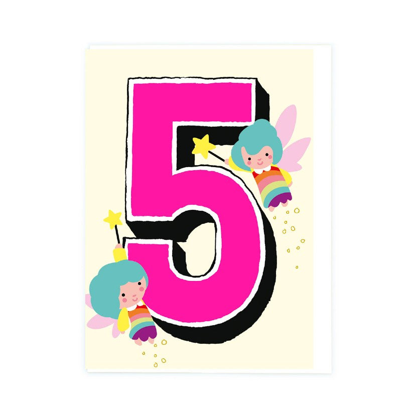 Age 5 Fairies Card
