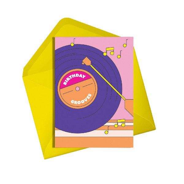 Birthday Grooves Vinyl Card